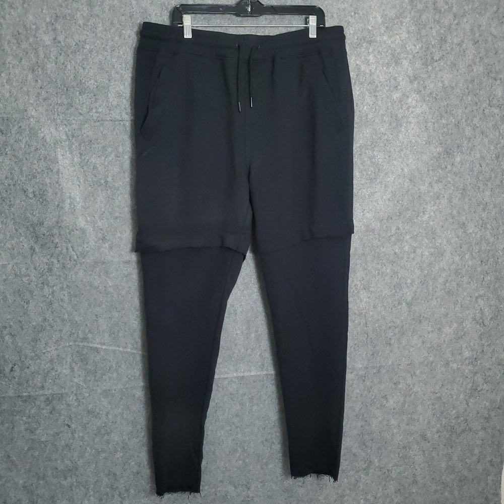 PUBLISH Brand Men's Index Ankle Bottoms‎ Casual Double Pants Black 42 Cropped